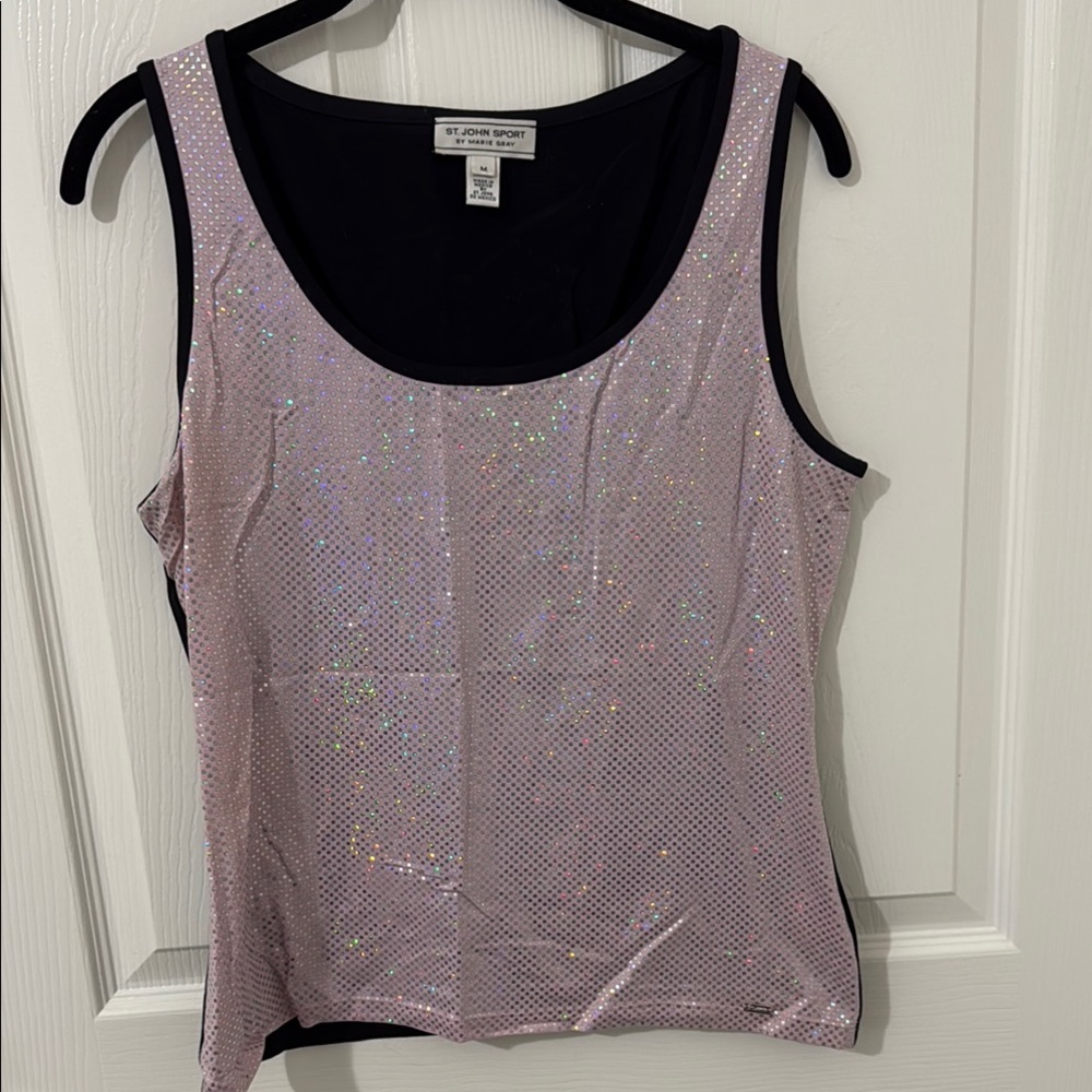 St. John Sport by Marie Gray Sparkling Pink Tank Top